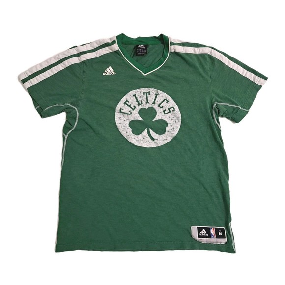 adidas Other - Boston Celtics Distressed Adidas NBA Basketball TShirt Men's Medium Logo Striped